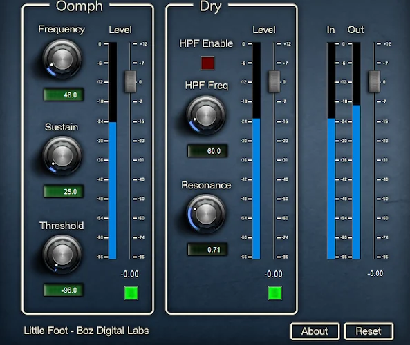 Boz Little Foot (Download) <br>Add subtle to extreme lows to your kick