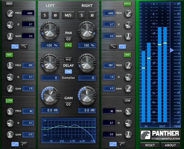 Boz Panther Stereo Manipulator (Download) <br>Panther was designed to eliminate all the downsides of working with stereo tracks. Download a demo n