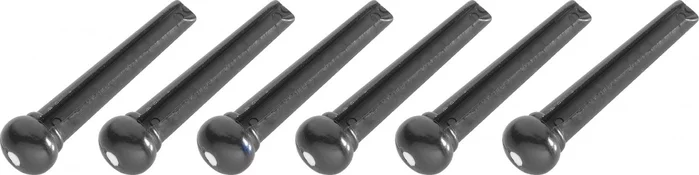 Pins for acoustic guitar bridge, plastic, black finish