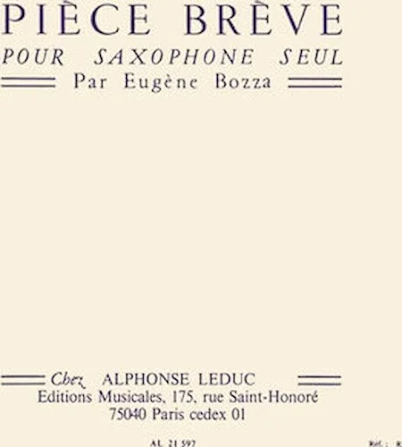 Brief Piece, For Solo Saxophone