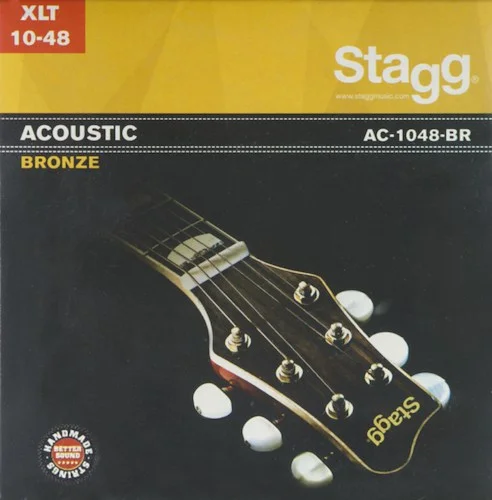 Bronze set of strings for acoustic guitar