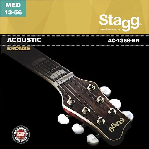 Bronze set of strings for acoustic guitar