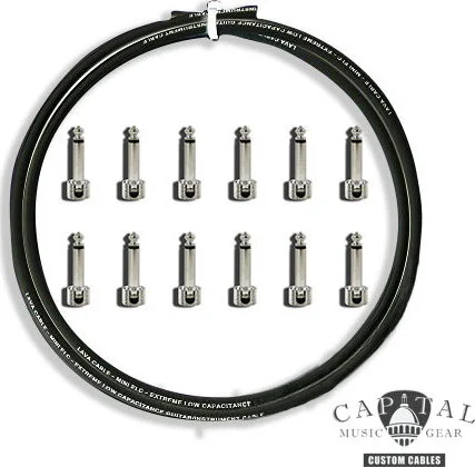 Cable DIY Kit with Lava Plugs (12) and Lava Cable Black (6 ft.)