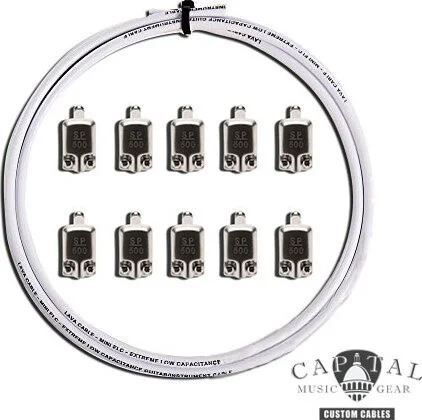 Cable DIY Kit with Square Plugs SP500 (10) and Lava Cable White (10 ft.)