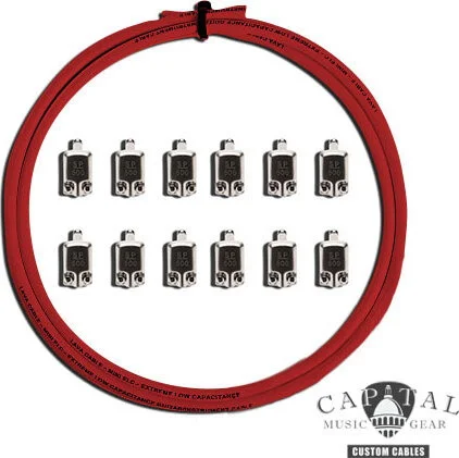Cable DIY Kit with Square Plugs SP500 (12) and Lava Cable Red (20 ft.)