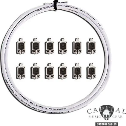 Cable DIY Kit with Square Plugs SP500 (12) and Lava Cable White (20 ft.)