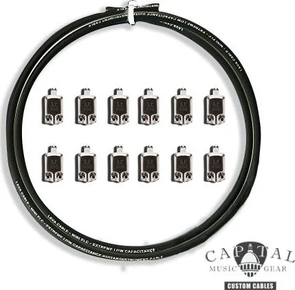 Cable DIY Kit with Square Plugs SP500 (12) and Lava Cable Black (6 ft.)
