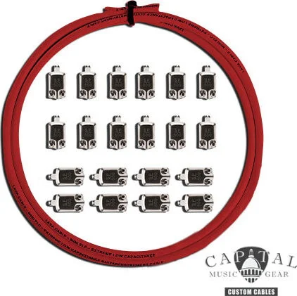Cable DIY Kit with Square Plugs SP500 (20) and Lava Cable Red (10 ft.)