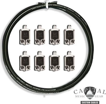 Cable DIY Kit with Square Plugs SP500 (8) and Lava Cable Black (4ft.)