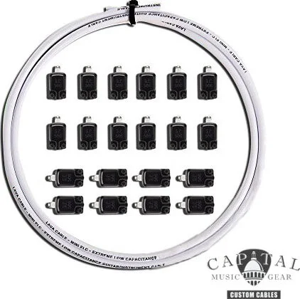 Cable DIY Kit with Square Plugs SP500BK (20) and Lava Cable White (10 ft.)
