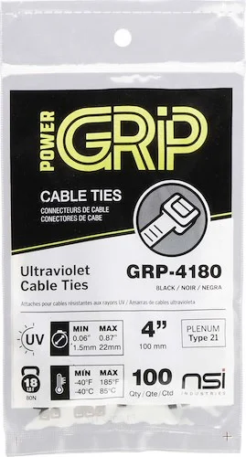 Cable Tie Black 4" 18lb 100pk