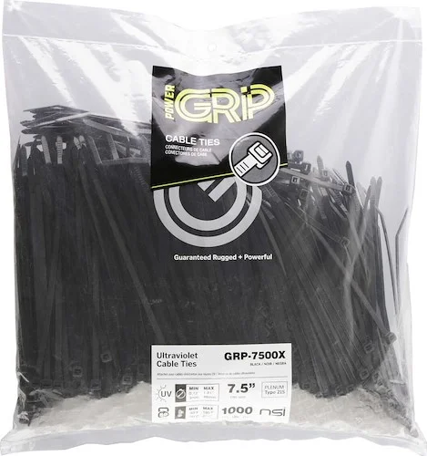 Cable Tie Black 7.5" 50lb 1000pk