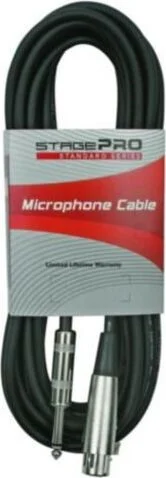 Cable,Mic 20' XLR F-1/4" Hi-Z Std Ser