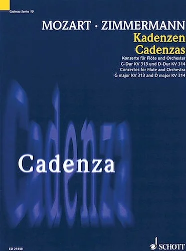 Cadenzas - Concertos for Flute and Orchestra, G Major KV313 and D Major KV314