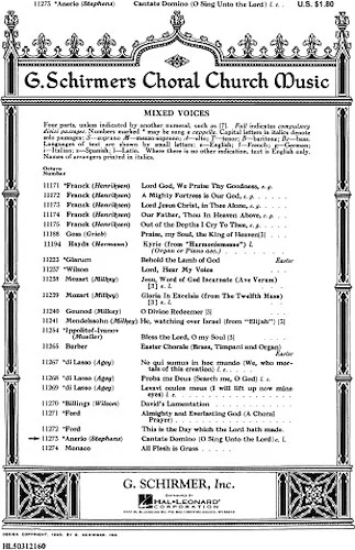 Cantate Domino (O Sing unto the Lord)