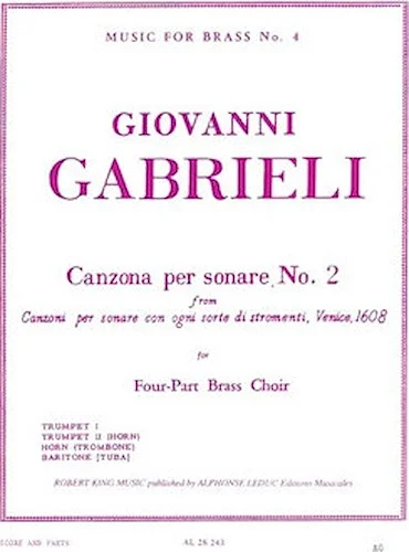 Canzona Per Sonare No. 2 for Four-Part Brass Choir