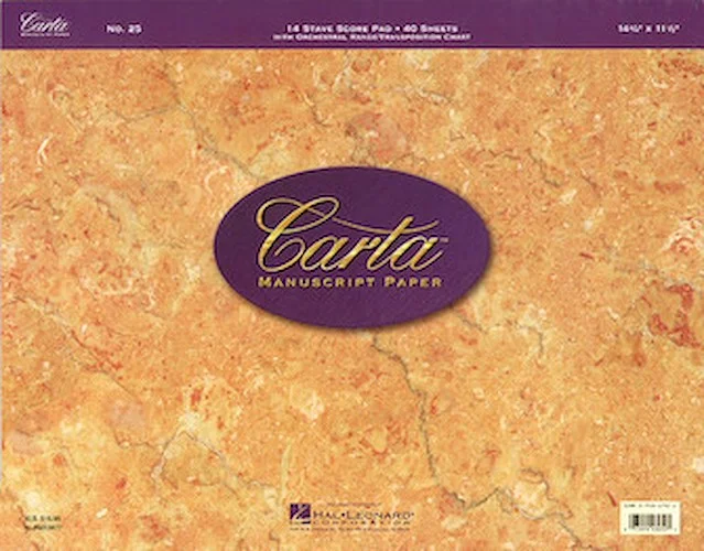 Carta Manuscript Paper No. 25 - Professional