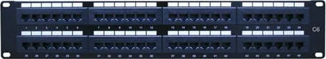 CAT6 Patch Panels 48 Port 2 Rack Space Unit