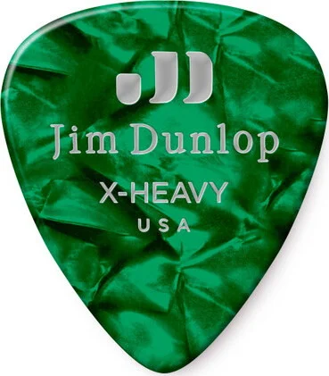 CELLULOID GREEN PEARLOID PICK EXTRA HEAVY