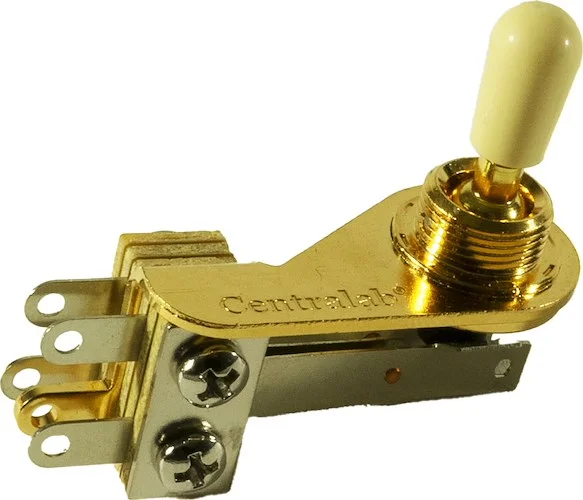 Centralab® 3 Position Right Angle Toggle Switch Single Gold