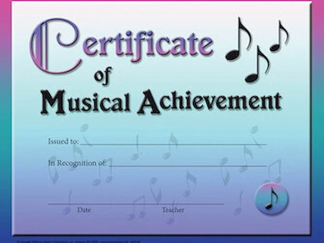 Certificate of Musical Achievement