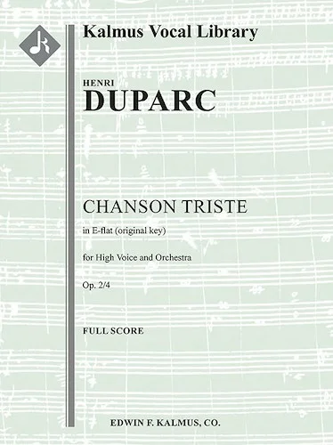 Chanson Triste [composer's transcription, E-flat]<br>