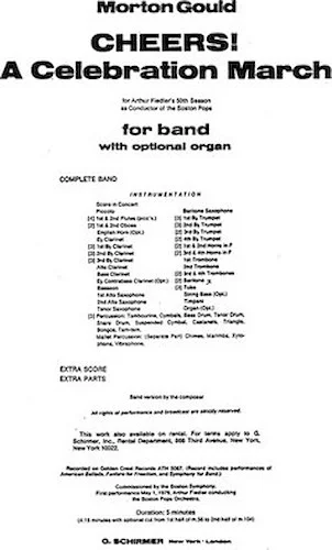 Cheers! A Celebration March