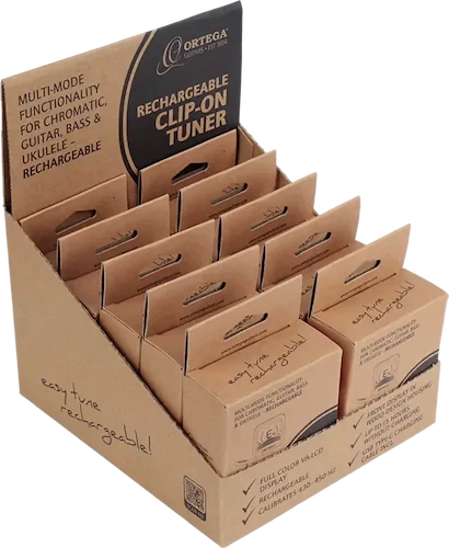 Chromatic/Multi-Mode Rechargeable Clip-On Tuner - 10 Piece Display Box