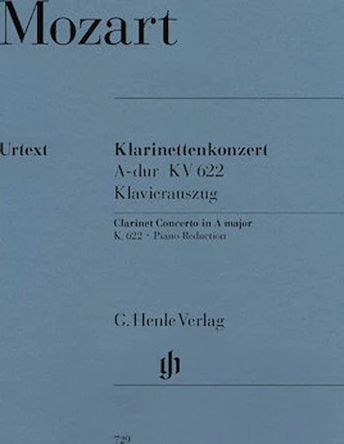 Clarinet Concerto in A Major, K. 622 - for Clarinet in A & Piano Reduction
with part for basset horn