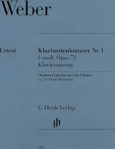 Clarinet Concerto No. 1 in F minor, Op. 73 - for Clarinet & Piano Reduction
with Urtext and Barmann parts