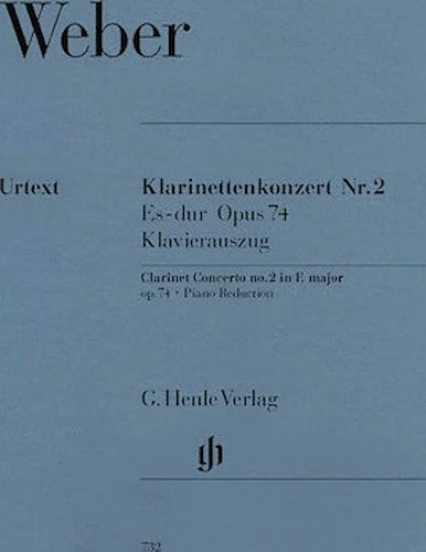 Clarinet Concerto No. 2 in E-flat Major, Op. 74 - for Clarinet & Piano Reduction
with Urtext and Barmann parts