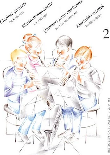 Clarinet Quartets for Beginners - Volume 2 - 4 B-flat Clarinets or 3 B-flat Clarinets and Bass Clarinet