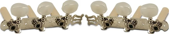 WD 3-On-A-Plate Classical Tuning Machines Nickel With Nickel Gear
