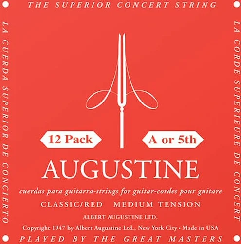 Classic/Red - Medium Tension Nylon Guitar Strings - Augustine Classical String Collection