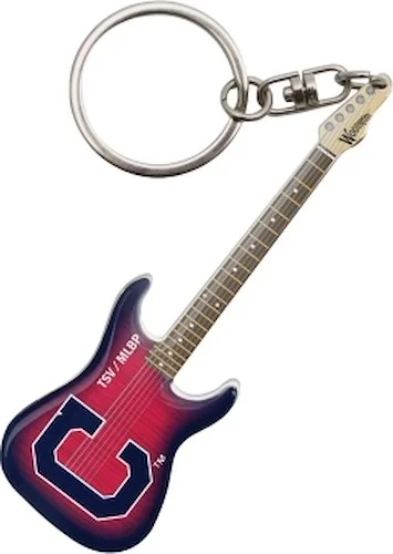 Cleveland Indians Guitar-Shaped Keychain