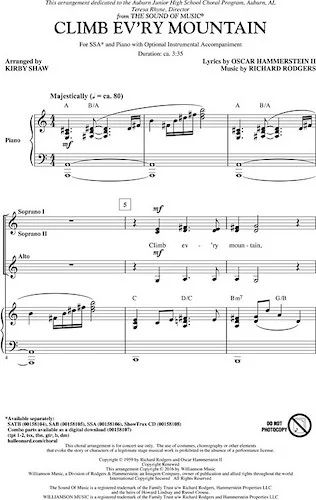 Climb Ev'ry Mountain - from The Sound of Music