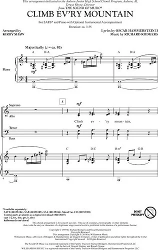 Climb Ev'ry Mountain - from The Sound of Music