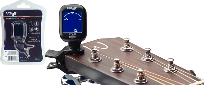 Black automatic chromatic clip-on tuner Image