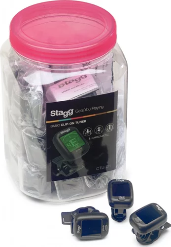 Box of 30 black automatic chromatic clip-on tuners