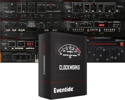 Clockworks bundle (Download)<br>Classic studio processors: H910, H949, Instant Phaser, Instant Flanger, Omnipressor + SP2016 Reverb