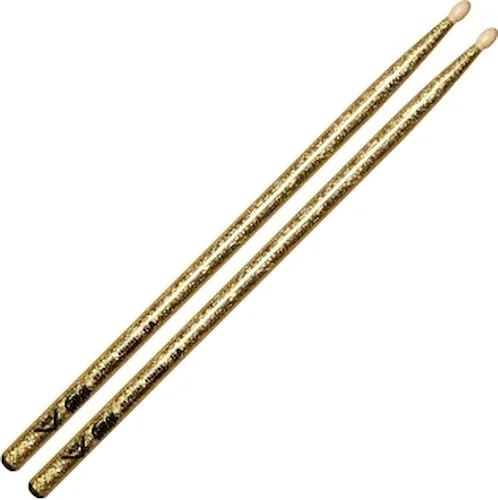 Color Wrap 5A Gold Sparkle Drum Sticks