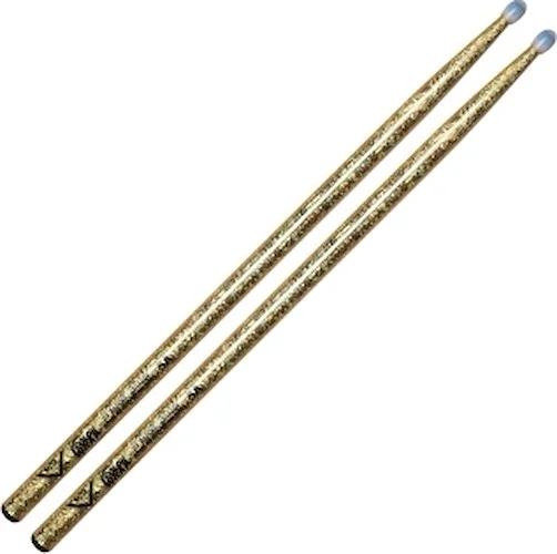 Color Wrap 5A Gold Sparkle Nylon Tip Drum Sticks
