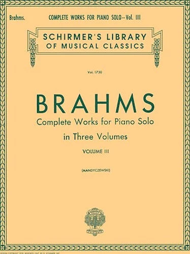 Complete Works for Piano Solo - Volume 3
