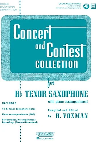 Concert and Contest Collection for Bb Tenor Saxophone - Solo Book with Online Media