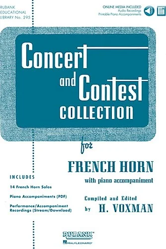 Concert and Contest Collection for French Horn - Solo Book with Online Media