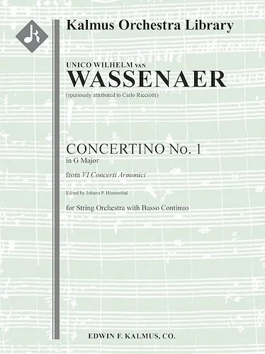 Concerti Armonici: Concertino No. 1 in G (spuriously attributed to Ricciotti)<br>