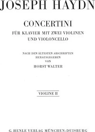 Concertini for Piano (Harpsichord) with Two Violins and Violoncello