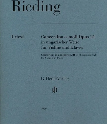 Concertino In Hungarian Style in A Minor, Op. 21 - Violin and Piano Reduction