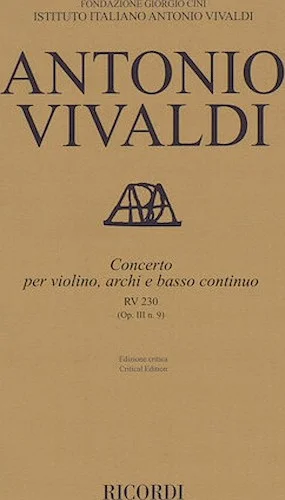 Concerto D Major, RV 230, Op. III, No. 9