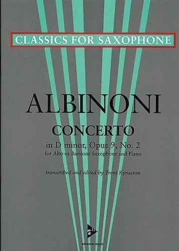 Concerto D Minor Opus 9, No. 2: For Alto or Baritone Saxophone and Piano